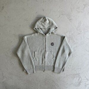 Broken Planet Bpm Knit Zip Up Hoodie Grey